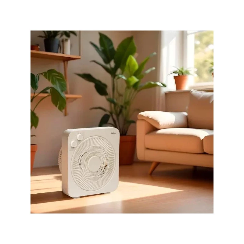 JATA JVVS3116 Wentylator podłogowy na podstawie, 45W, 40cm, 3 prędkości, oscylacyjny, biały