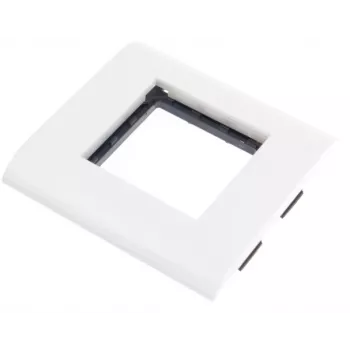 JAVEL Pojedyncza ramka montażowa na 2 moduły M45, 1M, 45x45, biała
