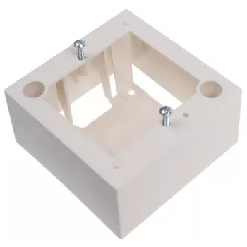 JAVEL Puszka natynkowa pojedyncza 2-modułowa M45, 1M, 45x45, biała