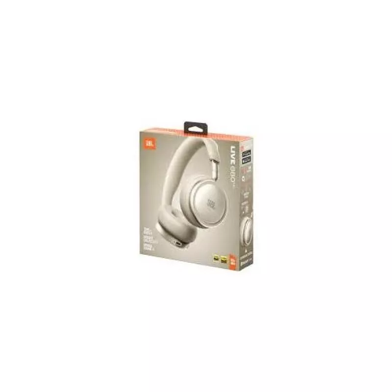 JBL Live 680NC Bezprzewodowe słuchawki nauszne z adaptacyjną redukcją szumów, Piaskowy