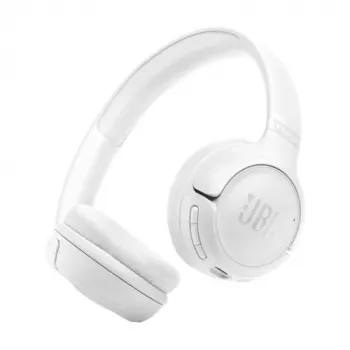 JBL Tune 530BT Bezprzewodowe Słuchawki Nauszne z Pure Bass, Bluetooth 5.3, Bateria 57 Godzin, Składana Konstrukcja – Białe