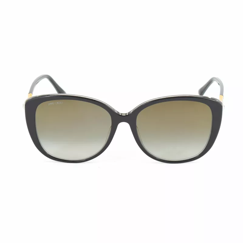 JIMMY CHOO ALY-F-S-AE2 Okulary przeciwsłoneczne damskie Cat Eye Złoto Brązowy Gradient 54/18/145 mm