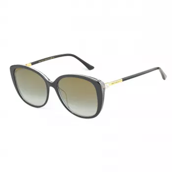 JIMMY CHOO ALY-F-S-AE2 Okulary przeciwsłoneczne damskie Cat Eye Złoto Brązowy Gradient 54/18/145 mm