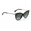 JIMMY CHOO AXELLEGS8079O Damskie okulary przeciwsłoneczne w kształcie motyla i kociego oka - czarna oprawka, gradientowe szare szkła 56/16/145 mm