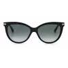 JIMMY CHOO AXELLEGS8079O Damskie okulary przeciwsłoneczne w kształcie motyla i kociego oka - czarna oprawka, gradientowe szare szkła 56/16/145 mm