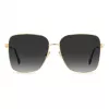 Okulary przeciwsłoneczne damskie JIMMY CHOO HESTER-S-2M2 - czarna oprawka, szare gradientowe szkła 59mm