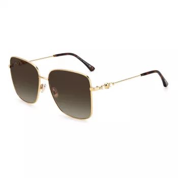 Okulary przeciwsłoneczne JIMMY CHOO HESTER S06JHA dla kobiet - czarna oprawka acetatowa, szare soczewki gradientowe, 59 mm