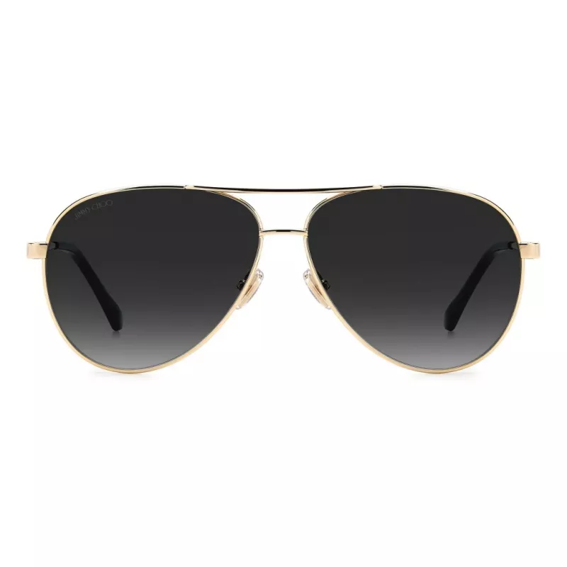 JIMMY CHOO JIMENA-S-2M2 Damskie kwadratowe okulary przeciwsłoneczne z acetatu Havana Brown Gradient 60/12/145 mm