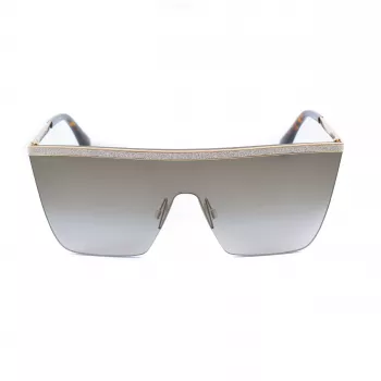 Okulary przeciwsłoneczne Jimmy Choo Leah/S 06JHA dla kobiet, złota metalowa oprawka w kształcie motyla, brązowe soczewki gradientowe 57mm