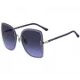 Okulary przeciwsłoneczne JIMMY CHOO LETI-S-LKSGB damskie, kocie oko, oprawka acetatowa czarno-złota, soczewki gradientowe szare, 62/15/145 mm