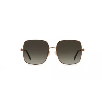 JIMMY CHOO LILI-S-J7D Damskie okulary przeciwsłoneczne Butterfly Cat Eye, złota metalowa oprawka, brązowe soczewki gradientowe 58mm