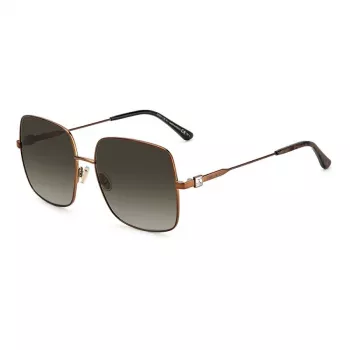 JIMMY CHOO LILI-S-J7D Damskie okulary przeciwsłoneczne Butterfly Cat Eye, złota metalowa oprawka, brązowe soczewki gradientowe 58mm