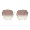 JIMMY CHOO Mamie-S 3YG Damskie okulary przeciwsłoneczne motylkowe, złota metalowa oprawka, brązowe gradientowe szkła 60/17/145 mm