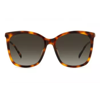 JIMMY CHOO NEREA Okulary przeciwsłoneczne NEREAGS05LHA Damskie Kocie oko Acetat Czarny Szary 55/20/144 mm