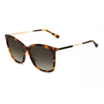 JIMMY CHOO NEREA Okulary przeciwsłoneczne NEREAGS05LHA Damskie Kocie oko Acetat Czarny Szary 55/20/144 mm