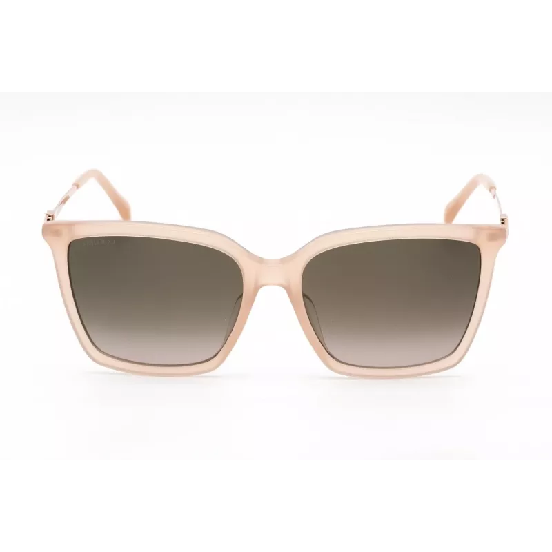 Okulary przeciwsłoneczne damskie JIMMY CHOO TOTTA-G-S-FWM - czarna oprawka acetatowa, szare soczewki gradientowe, 56 mm