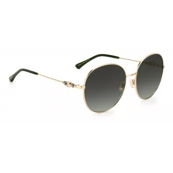 Okulary przeciwsłoneczne JIMMY CHOO BIRDIESPEFIB dla kobiet - Oversize kwadratowa oprawka kocie oko z acetatu - 60/18/145 mm - Ochrona UV400