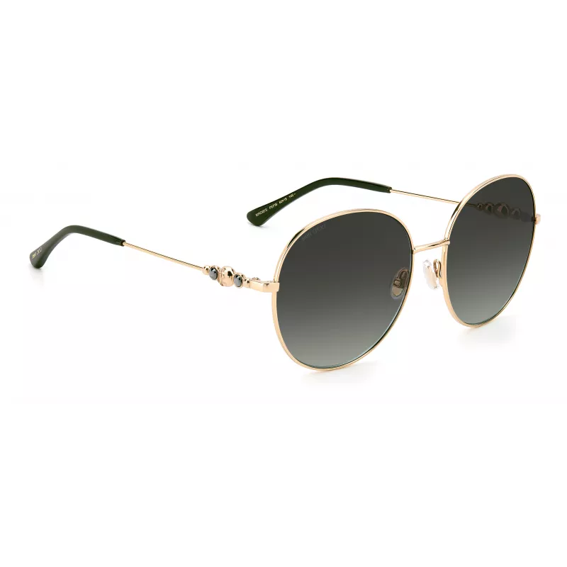 Okulary przeciwsłoneczne JIMMY CHOO BIRDIESPEFIB dla kobiet - Oversize kwadratowa oprawka kocie oko z acetatu - 60/18/145 mm - Ochrona UV400
