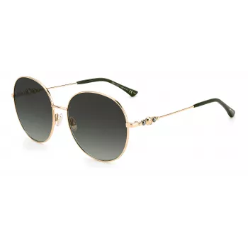 Okulary przeciwsłoneczne JIMMY CHOO BIRDIESPEFIB dla kobiet - Oversize kwadratowa oprawka kocie oko z acetatu - 60/18/145 mm - Ochrona UV400