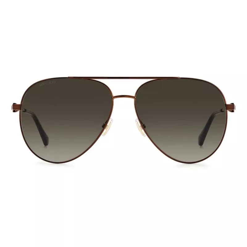 Okulary przeciwsłoneczne Jimmy Choo Olly/S J7D dla kobiet - Motylkowata, oversize'owa kwadratowa oprawka, 60/14/145 mm