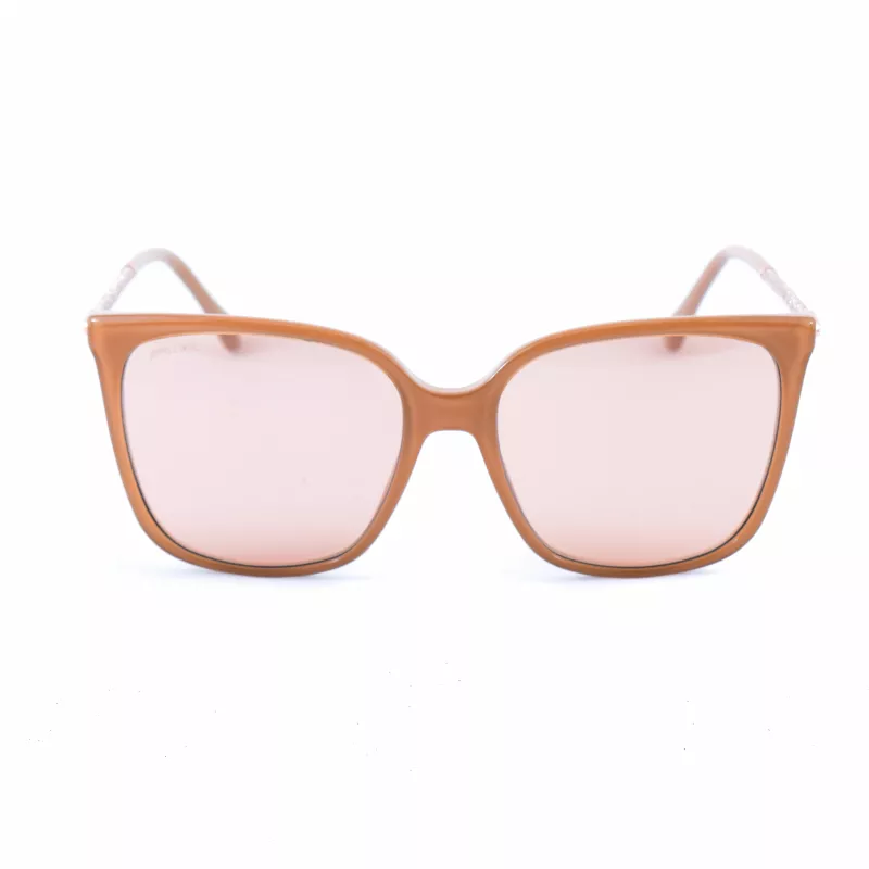 Okulary przeciwsłoneczne Jimmy Choo Scilla F/S WM2S dla kobiet - czarna oprawka z acetatu w kształcie motyla/kociego oka z szarymi gradientowymi soczewkami - 52/15/140 mm