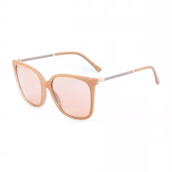 Okulary przeciwsłoneczne Jimmy Choo Scilla F/S WM2S dla kobiet - czarna oprawka z acetatu w kształcie motyla/kociego oka z szarymi gradientowymi soczewkami - 52/15/140 mm