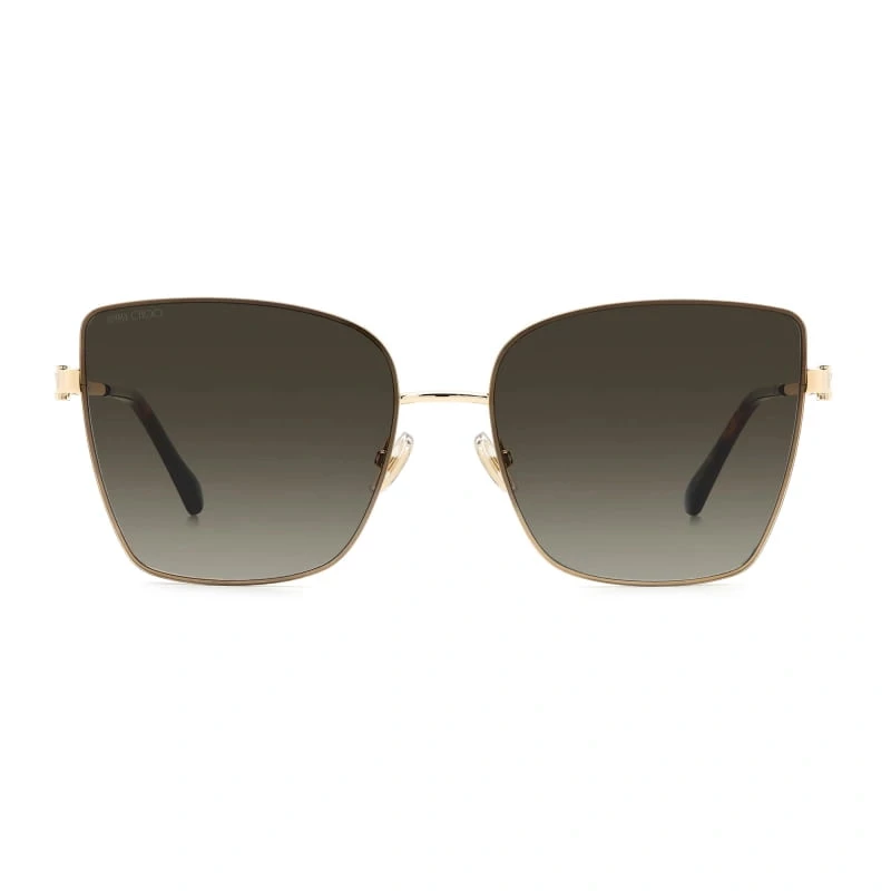 JIMMY CHOO VELLA-S-06J Okulary przeciwsłoneczne Cat Eye dla kobiet, Havana/Brązowy Gradient 59mm