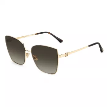 JIMMY CHOO VELLA-S-06J Okulary przeciwsłoneczne Cat Eye dla kobiet, Havana/Brązowy Gradient 59mm