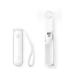 JISULIFE Wentylator ręczny Fan 8 Plus White – 5000mAh, USB-C, 46 godz. pracy na baterii, wyświetlacz LED, power bank