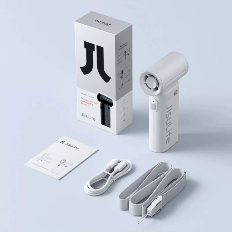 JISULIFE Handheld Fan Life9 5000mAh Portable USB Fan - Grey