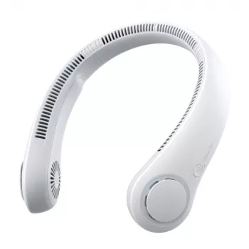 JISULIFE Neck Fan 3 Grey - Bezłopatkowy wentylator naszyjny z baterią 4000mAh, 5 prędkości, USB-C
