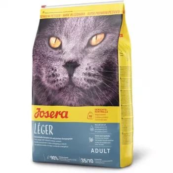 JOSERA Léger sucha karma dla kotów do kontroli wagi, niskokaloryczna, wsparcie zdrowia układu moczowego, smak drobiowy, 400g
