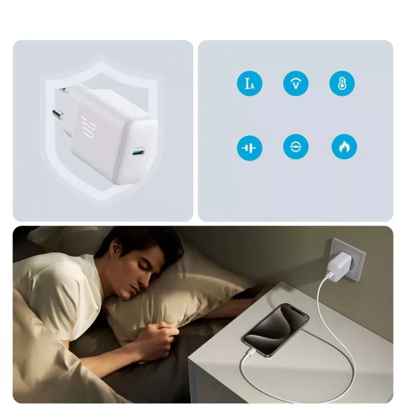 JOYROOM 10000mAh 22.5W USB-C Power Bank z wbudowanym kablem