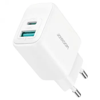 Joyroom 20W Dual-Port (USB-A + USB-C) Charger EU Plug White