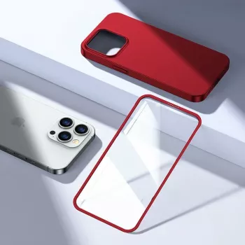 Joyroom 360 Full Case Front i Back Cover do iPhone 13 Pro Max + Szkło Hartowane Screen Protector Czerwony (JR-BP928 Red)