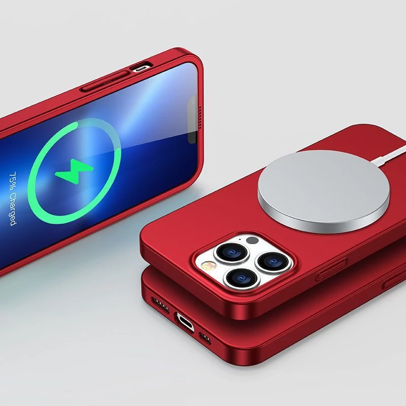 Joyroom 360 Full Case Front i Back Cover do iPhone 13 Pro Max + Szkło Hartowane Screen Protector Czerwony (JR-BP928 Red)