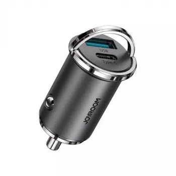 JOYROOM 45W USB Car Charger z USB-C i USB-A, Power Delivery, Quick Charge 3.0, AFC, SCP, Szary (C-A35)