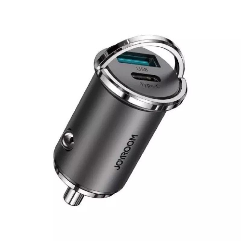 JOYROOM 45W USB Car Charger z USB-C i USB-A, Power Delivery, Quick Charge 3.0, AFC, SCP, Szary (C-A35)