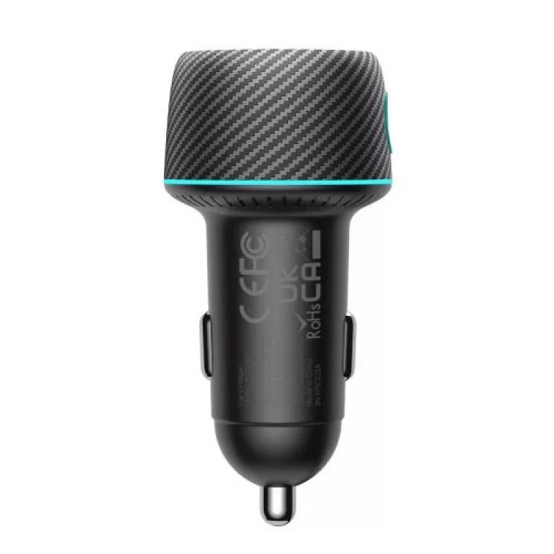 Ładowarka samochodowa Joyroom U+C, QC 3.0, PD, 60W, RGB, Czarny (JR-CCN01)