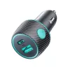 Ładowarka samochodowa Joyroom U+C, QC 3.0, PD, 60W, RGB, Czarny (JR-CCN01)