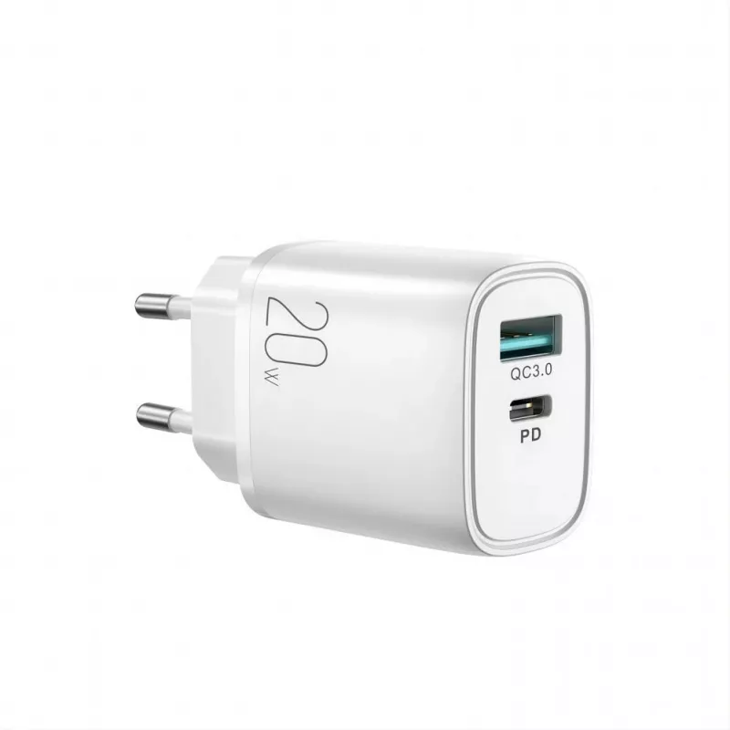 JOYROOM Fast Charger USB-A QC3.0 / USB-C PD 20W Biały (L-QP2011)
