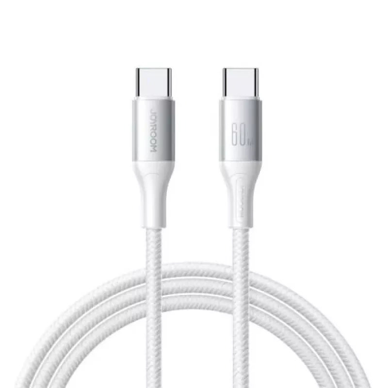 JOYROOM Flash Series Kabel USB-C na USB-C A28, 60W, 480 Mbps, 2m, Biały (S-A28-CCW2)