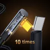Joyroom Gaming Cable S-CC100A6 USB-C (Kątowy) / USB-C (Prosty) 100W 1.2m - Czarny