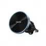 Joyroom Joyroom Magnetyczny Uchwyt Samochodowy Ładowarka Bezprzewodowa 15W do Nawiewu Czarny (JR-ZS240 Pro)