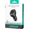 Joyroom JR-CCD04 Ładowarka samochodowa 30W 2x USB-C USB-A z wyświetlaczem cyfrowym - Czarny