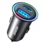 JOYROOM JR-CCN04 Mini Car Charger 60W USB-C PD 3.0 & USB-A QC 3.0, Czarny