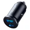 Joyroom JR-CCN05 Mini Car Charger 30W USB-A USB-C Czarny
