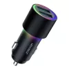 Ładowarka samochodowa JOYROOM JR-CL10 2x USB 24W LED Podświetlenie Czarny