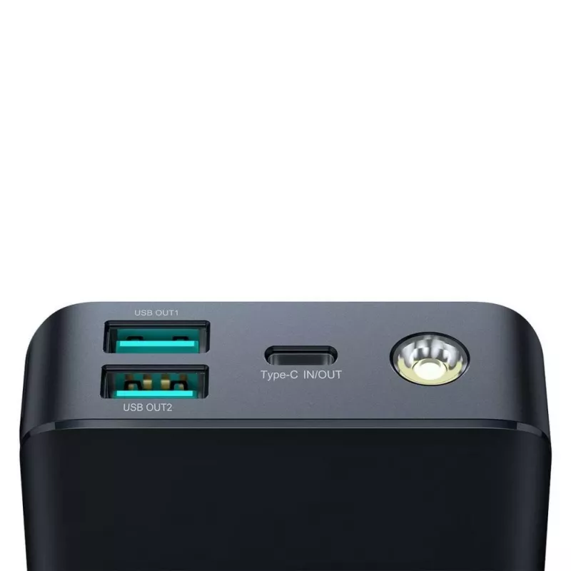 Joyroom JR-PBF02 Power Bank 20000mAh 30W PD QC Czarny z kablem USB-A na USB-C 0,25m