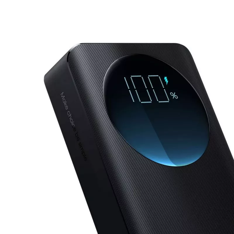 Joyroom JR-PBF02 Power Bank 20000mAh 30W PD QC Czarny z kablem USB-A na USB-C 0,25m